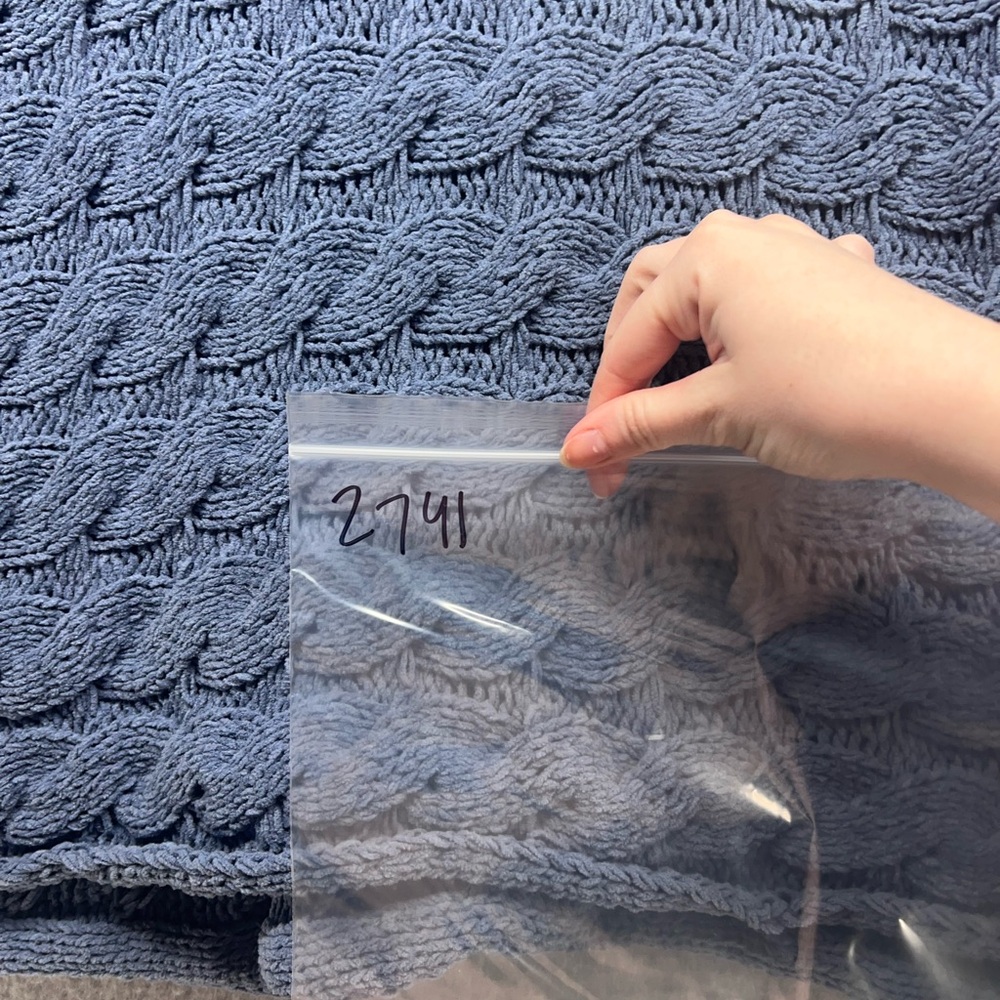 POL Blue Textured Cable-Knit Scoop Neck Sweater - Picture 9 of 9